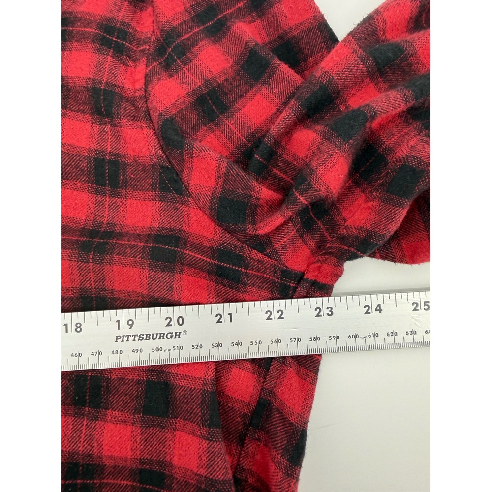 Copper & Oak Mens XL Red Black Buffalo Plaid Flannel Button Down Shirt - Picture 4 of 8